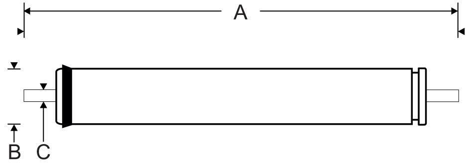 Мембранные элементы Oltemare LOW4 диаметром 2,5" и 4" габаритные размеры